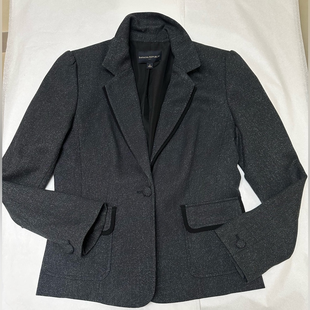 Banana Republic UNSTRUCTURED KNIT TWEED BLAZER 🪻